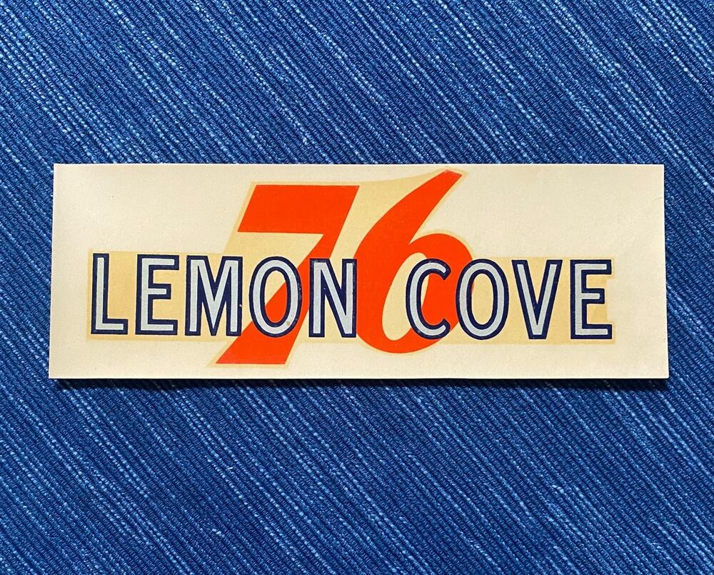 VTG Union 76 Oil Lemon Cove California Water Decal Gas Station Travel Souvenir